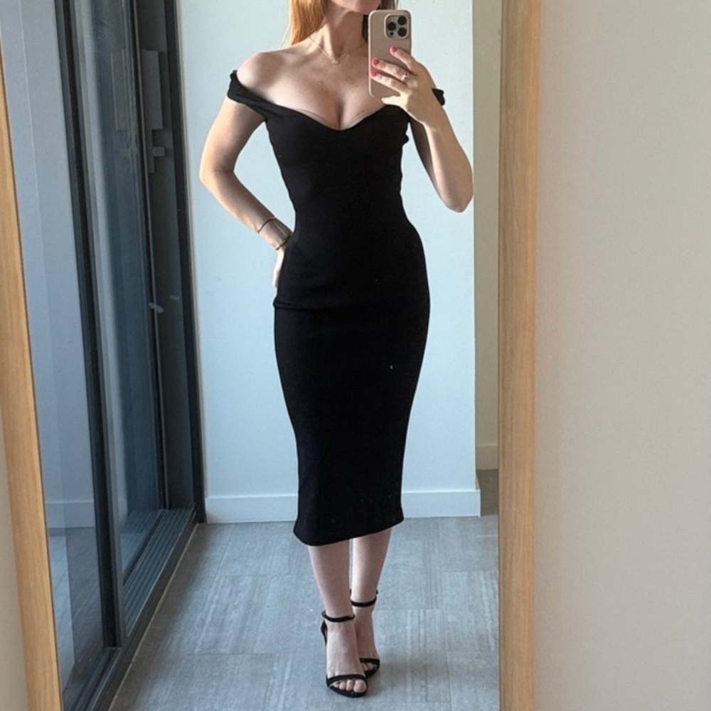 AZ Factory black bandage material style dress with gold zipper XXS | romantic